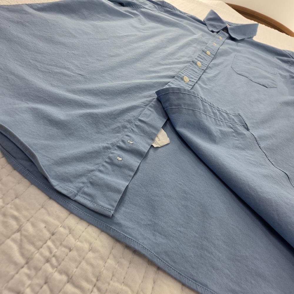 J. Crew Shirt Men's XL (17 1/2 - 18) Short Sleeve Button Up Collared Stretch - Picture 3 of 12